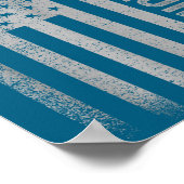 Please Chew Quieter Funny Introvert Usa Flag Vinta Poster (Ecke)