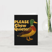 Please Chew Quieter Sarcastic Animal Quote Quirky  Karte (Vorderseite)