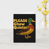 Please Chew Quieter Sarcastic Animal Quote Quirky  Karte (Gelbe Blume)