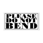 Please Do Not Bend Artwork Paper Envelope Message Gummistempel (Prägung)
