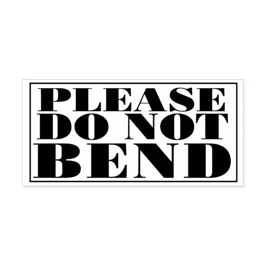 Please Do Not Bend Artwork Paper Envelope Message Gummistempel (Prägung)