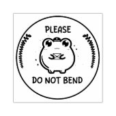 Please do not bend stamp, frog stamp design, Mail Gummistempel (Prägung)