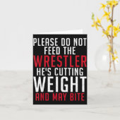 Please Dont Feed The Wrestler He Is Cutting Weight Karte (Gelbe Blume)