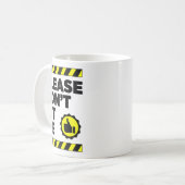 Please Don't Hit Me - Art On Back Fun Safe Cyclist Kaffeetasse (Vorderseite Links)