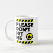 Please Don't Hit Me - Art On Back Fun Safe Cyclist Kaffeetasse (Links)