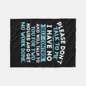 Please Don't Talk To Me I Have No Self Control - F Fleecedecke (Vorderseite (Horizontal))