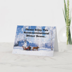Please Enjoy This Nondenominational Winter Scene. Feiertagskarte