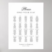 Please Find Your Seat up to 20 tables seating plan Poster (Vorne)