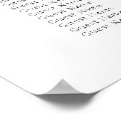 Please Find Your Seat Wedding Seating Chart Poster (Ecke)