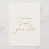Please Find Your Seat Wedding Sign Einladung (Vorderseite)