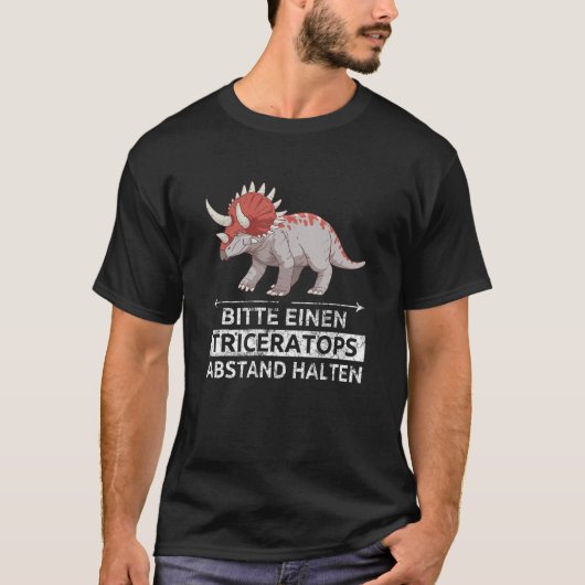 Please keep a triceratops distance triceratops T-Shirt (Vorderseite)