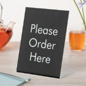 Please Order Here Black Sockelschild (In Situ)