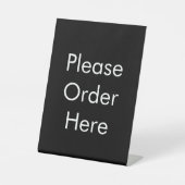 Please Order Here Black Sockelschild (Vorderseite)