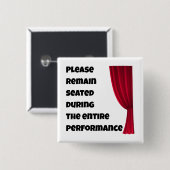 Please Remain Seated” Funny Bathroom Button (Vorne & Hinten)