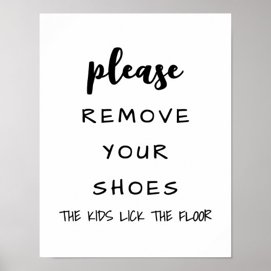 Please Remove Your Shoes Funny Farmhouse Poster (Vorne)