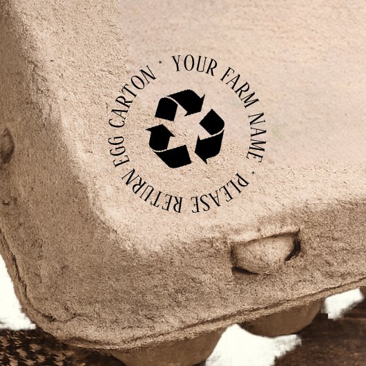 Please Retrun Egg carton Self Inking Rubber Stamp Permastempel