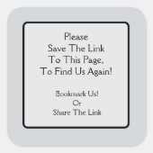 Please Save a Link Square Sticker (Vorderseite)