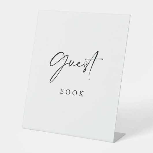 Please Sign Our Guest Book Wedding Sign Modern  Sockelschild (Vorderseite)