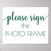 Please Sign the Foto Frame Wird Hunter Green Scrip Poster (Vorne)