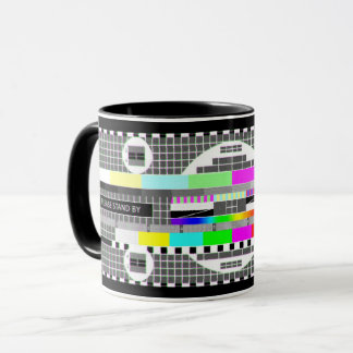 "Please Stand By" Tv Television Test Card Tasse
