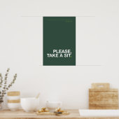 PLEASE, TAKE A SIT – Funny Bathroom Poster (Küche)