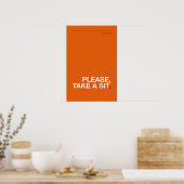 PLEASE, TAKE A SIT – Funny Bathroom Poster (Küche)