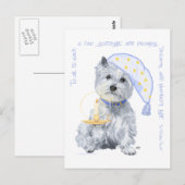 Pleasing Dreams Westie Postkarte (Vorne/Hinten)