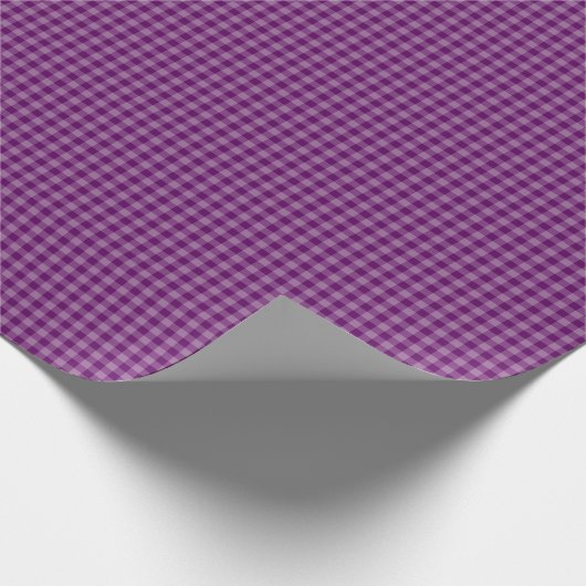 Pleasing Purples 01 Gingham-Gift Wrapping Paper Geschenkpapier (Ecke)