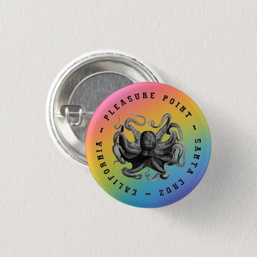 Pleasingplatz, Santa Cruz Octopus Button (Vorne & Hinten)