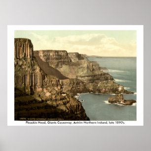 Pleaskin Head, Giants Causeway, Antrim N.Irland Poster