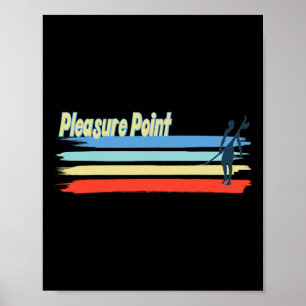 Pleasure Point Surf Strand, Surfer-Typ für Männer  Poster