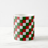 Pleated Corners-Red-White-Green-11oz Coffee Tasse (Mittel)