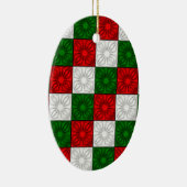 Pleated Corners-Red-White-Green-OVAL ORNAMENT (Rechts)