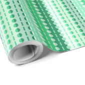 Pleated Stripes Green Hues Geschenkpapier (Rolleneckpunkt)