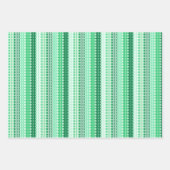 Pleated Stripes Green Hues Geschenkpapier Set (Vorderseite)