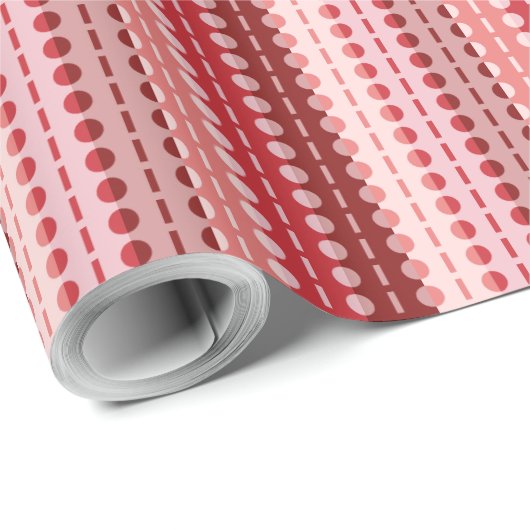 Pleated Stripes Red Hues Geschenkpapier (Rolleneckpunkt)