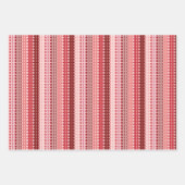 Pleated Stripes Red Hues Geschenkpapier Set (Vorderseite 2)