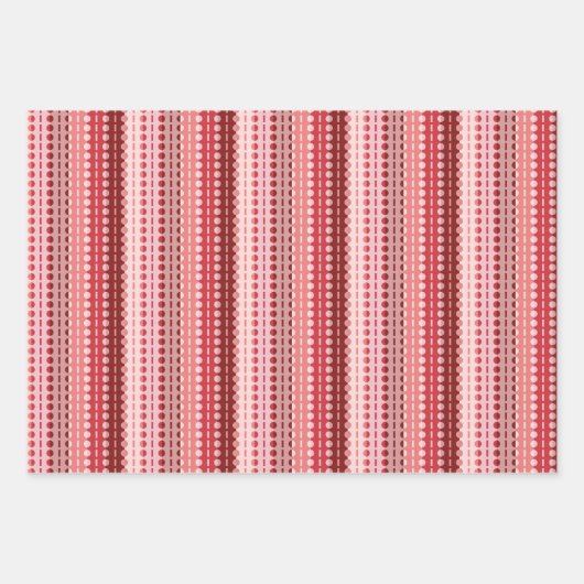 Pleated Stripes Red Hues Geschenkpapier Set (Vorderseite 2)