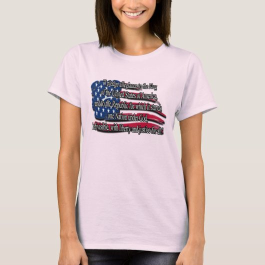 PLEDGE DER ALLEGIANZ Patriotisches T-Shirt (Vorderseite)