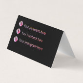 plegada personalizada, con datos personales visitenkarten (Rückseite)