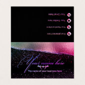 plegada personalizada multicolor con purpurpurina visitenkarten (Außenseite Aufgefaltet)