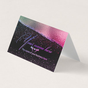 plegada personalizada multicolor con purpurpurina visitenkarten