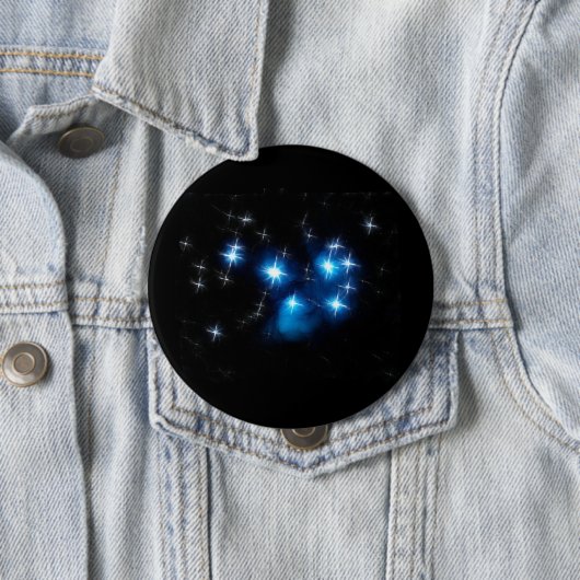 Pleiades Blau-Sternhaufen Button (Beispiel)