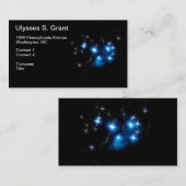 Pleiades Blau-Sternhaufen Visitenkarte (Vorne/Hinten)