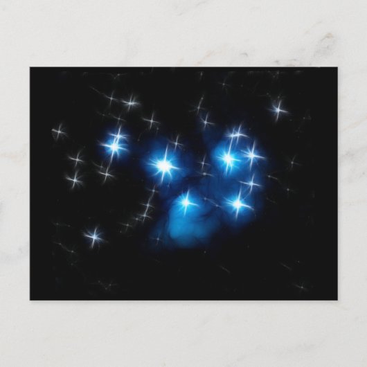 Pleiades Blue Star Cluster Postkarte (Vorderseite)