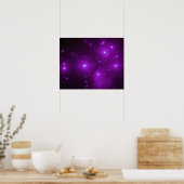 Pleiades in Lila Poster (Küche)