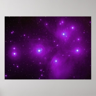 Pleiades in Lila Poster