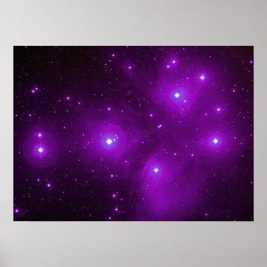 Pleiades in Lila Poster (Vorne)