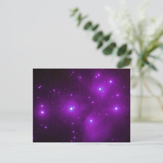 Pleiades in Lila Postkarte (Stehend Vorderseite)
