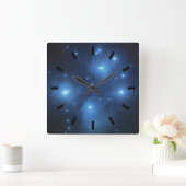 Pleiades oder die sieben Schwestern M45 Quadratische Wanduhr (Zuhause)